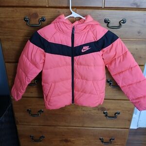 Nike Kids Racer Pink Puffer Jacket/ SIZE 6